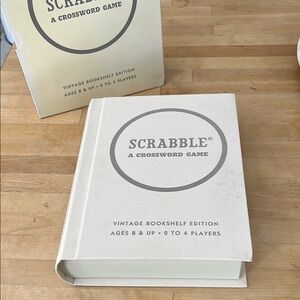 Classic Scrabble Game Set with Wooden Racks